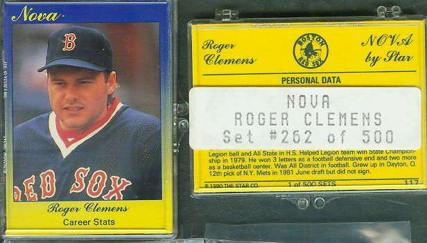 Roger Clemens - 1990 Star Company NOVA Complete 9-card Set  IN CASE Baseball cards value