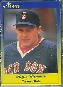 Roger Clemens - 1990 Star Company NOVA Complete 9-card Set no case (Red Sox Baseball cards value