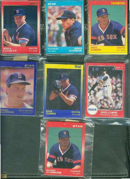 Roger Clemens -  1987-1991 STAR COMPANY SETS - Lot of (7) different sets Baseball cards value
