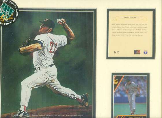 Roger Clemens - 1994 Kelly Russell LITHOGRAPH - LIMITED EDITION Matted Baseball cards value