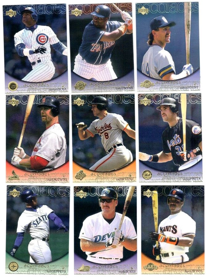  2000 Upper Deck Hitters Club - ACCOLADES - Complete Insert Set (10 cards) Baseball cards value