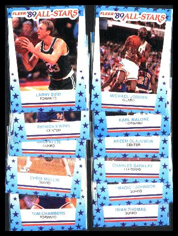 1989-90 Fleer Basketball - COMPLETE STICKER Set (11) Baseball cards value