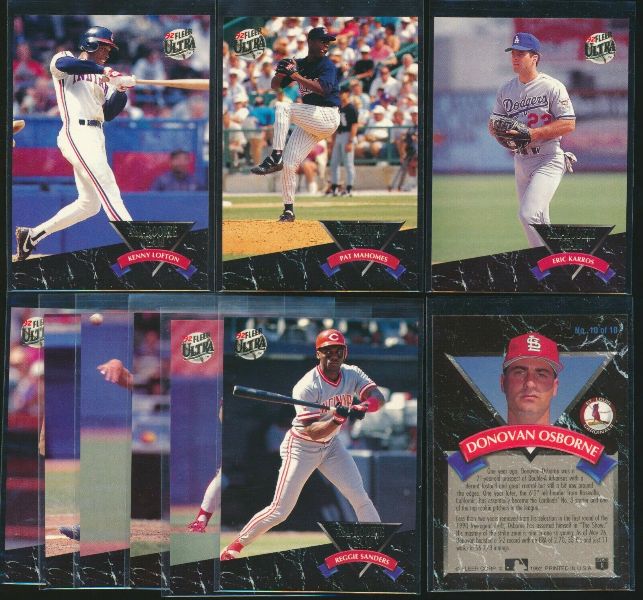 1992 Fleer Ultra - ALL-ROOKIE TEAM - Complete Insert Set (10 cards) Baseball cards value