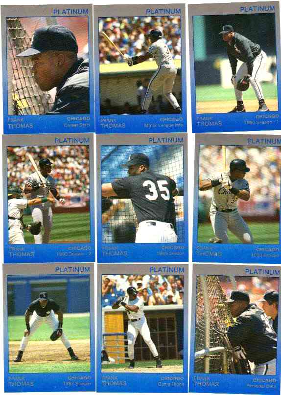  Frank Thomas - 1991 Star Company PLATINUM Complete Set (White Sox) Baseball cards value