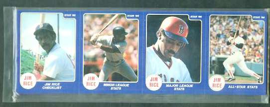 Jim Rice - 1986 Star Company Complete 20-card set (IN PANELS!) Baseball cards value