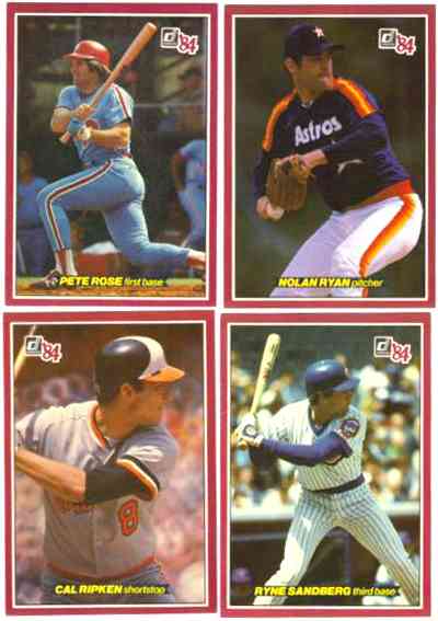  1984 Donruss All-Stars JUMBO - COMPLETE SET (60) + EXTRA Ryan & Ripken Baseball cards value