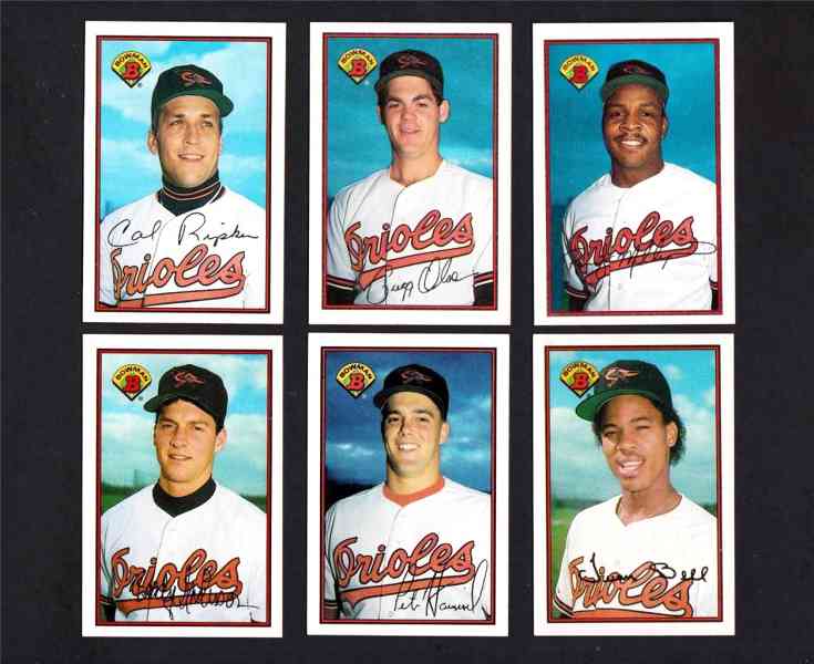  ORIOLES - 1989 Bowman TIFFANY COMPLETE TEAM Set (19) Baseball cards value
