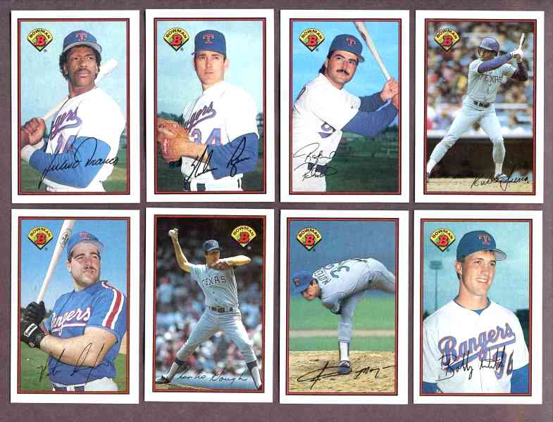  RANGERS - 1989 Bowman TIFFANY COMPLETE TEAM Set (18) Baseball cards value