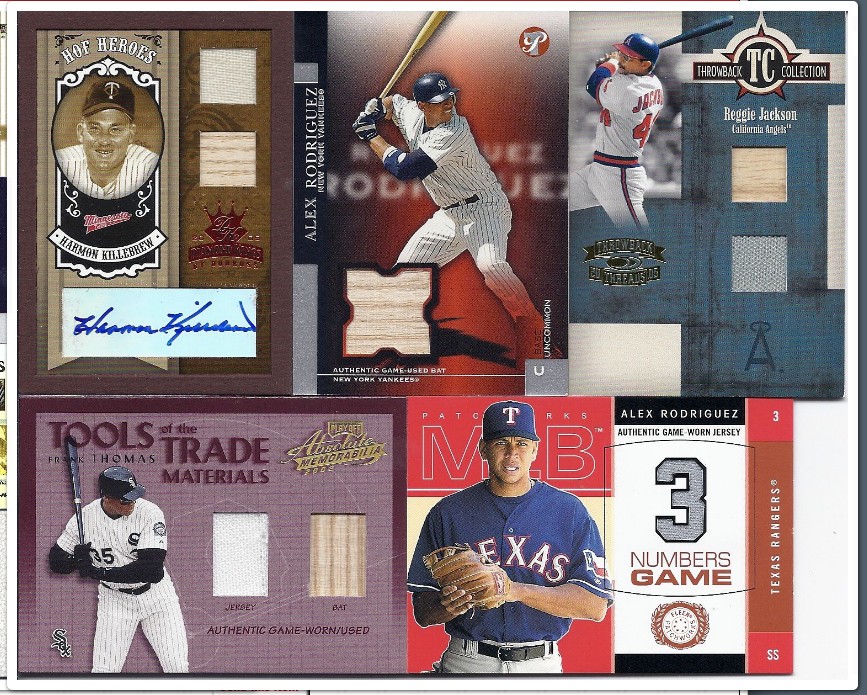 Reggie Jackson - 2005 Throwback Threads GAME-USED BAT/JERSEY COMBO (Angels) Baseball cards value