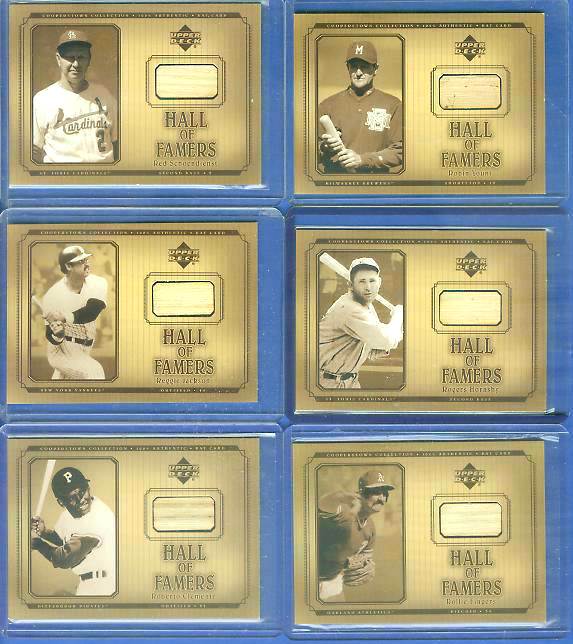 Rogers Hornsby - 2001 UD Hall of Famers GAME-USED BAT #B-RH (Cardinals) Baseball cards value