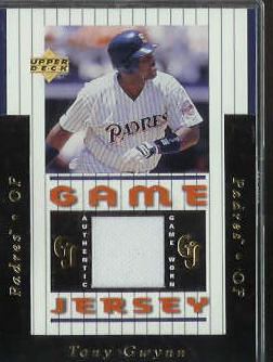 Tony Gwynn - 1996 Upper Deck GAME-USED JERSEY card (Padres) Baseball cards value