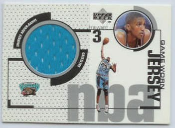 Shareef Abdur-Rahim - 1998-99 Upper Deck GAME-USED JERSEY #GJ10 Baseball cards value