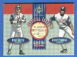 Darin Erstad/Garret Anderson - 2001 Upper Deck Gold Glove GAME-USED BALL Baseball cards value