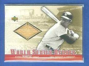   MICKEY MANTLE - 2002 Upper Deck 'World Series Heroes' GAME-USED BAT Baseball cards value