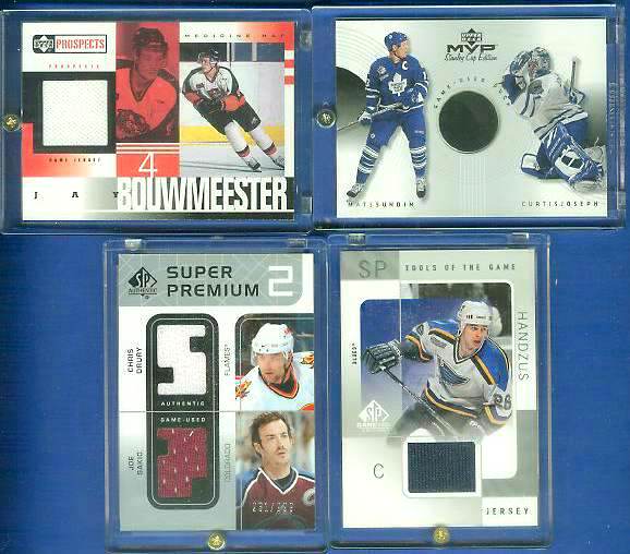  Jay Bouwmeester - 2000-01 Upper Deck CHL Prospects GAME-USED JERSEY Baseball cards value