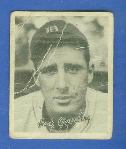 1936 Goudey B/W #15 Hank Greenberg (Tigers, HOF)  cards value