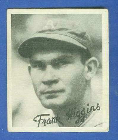 1936 Goudey B/W #18 Frank 'Pinky' Higgins (Philadelphia A's)  cards value