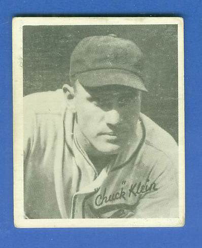 1936 Goudey B/W #20 Chuck Klein (Cubs, Hall-of-Fame)  cards value