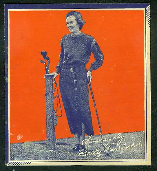 1935 Wheaties - Betty Fairfield [WOMAN GOLFER] Baseball cards value