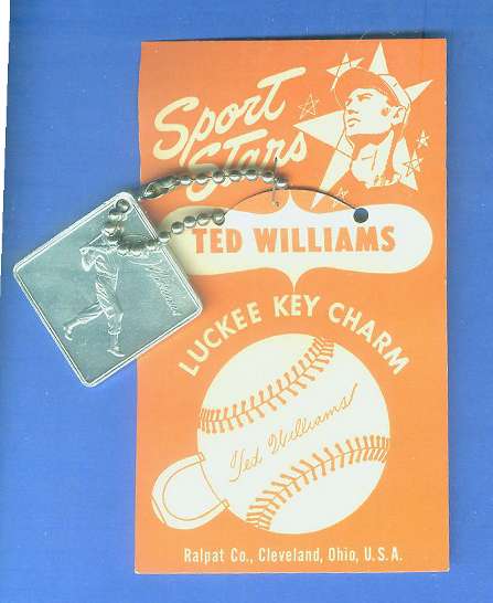 1954 LUCKEE KEY CHARM - TED WILLIAMS (Red Sox) Baseball cards value