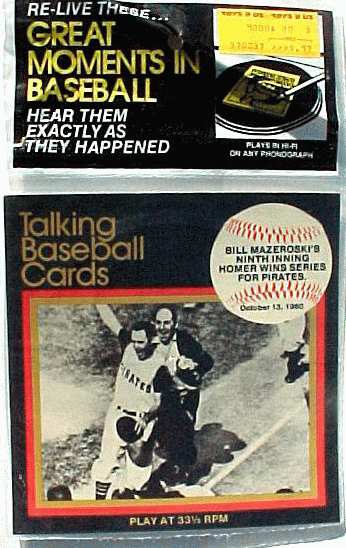  #.1 Bill Mazeroski - 1979 CMC Talking Baseball Card 33-1/3 Record SEALED Baseball cards value