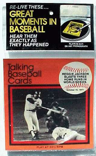  #.8 Reggie Jackson - 1979 CMC Talking Baseball Card 33-1/3 Record SEAL Baseball cards value