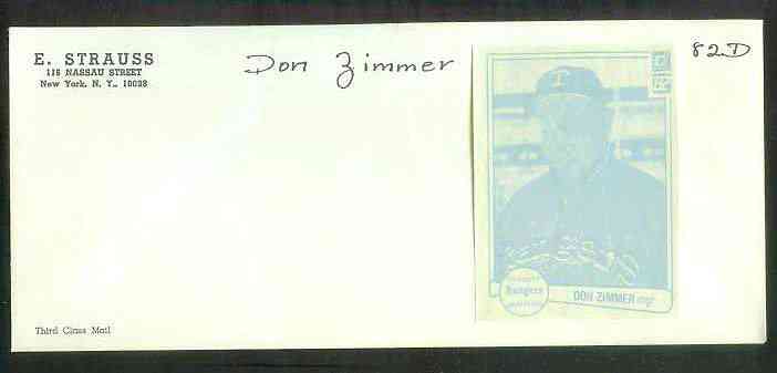 1982 Don Zimmer - 1982 Donruss RARE Blue Color Paper PROOF (Rangers MGR) Baseball cards value