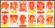 1974 Topps Stamps PROOF SHEET Cyan/Yellow - ROD CAREW/CATFISH HUNTER