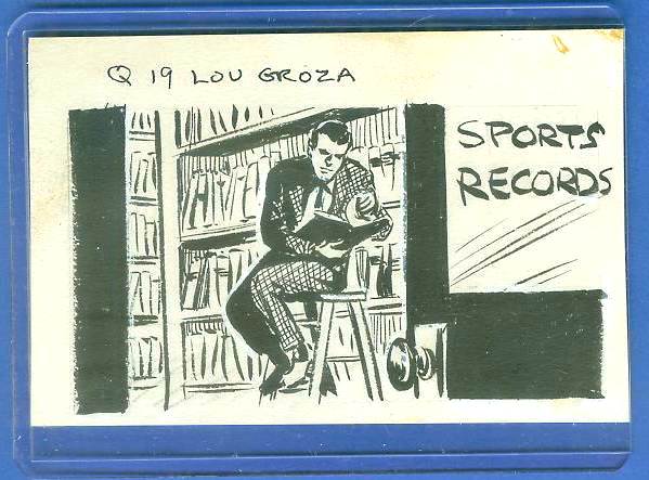 1963 Topps FB #.19 Lou Groza ORIGINAL B&W ARTWORK Baseball cards value