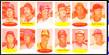 1974 Topps Stamps PROOF SHEET Cyan/Yellow - TOM SEAVER/RON SANTO