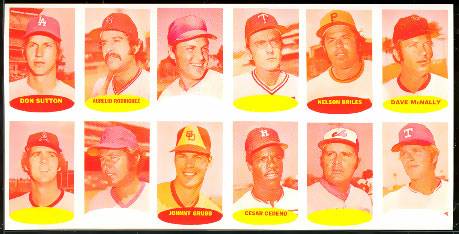 1974 Topps Stamps PROOF SHEET Cyan/Yellow - TOM SEAVER/RON SANTO Baseball cards value