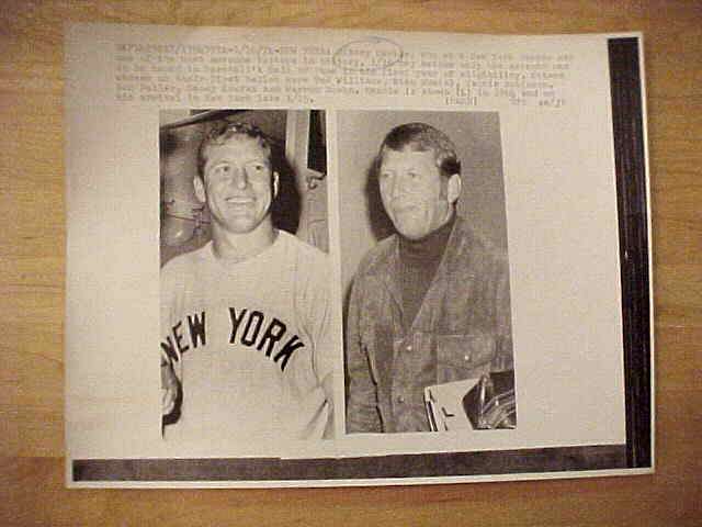 WIREPHOTO: Mickey Mantle - [1974-01/16] UPI - 'HOF Bound' (Yankees) Baseball cards value
