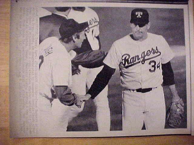 WIREPHOTO: Nolan Ryan - [04/27/90] 'Strikeout Leader' (Rangers) Baseball cards value