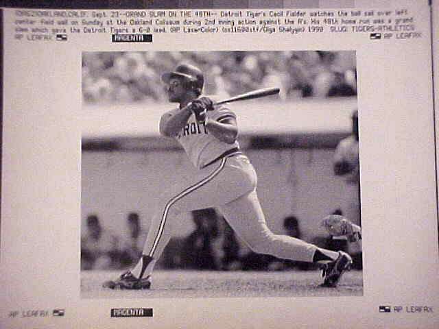 WIREPHOTO: Cecil Fielder - Lot of 10 DIFFERENT (Tigers) Baseball cards value