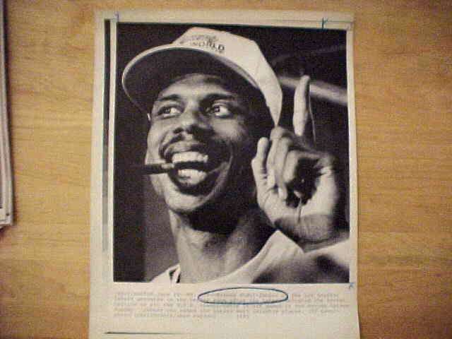 WIREPHOTO: Kareem Abdul-Jabbar - [06/10/85] 'Mr. MVP' (Lakers) Basketball cards value
