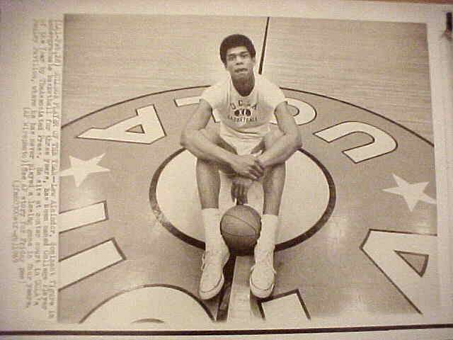 WIREPHOTO: Kareem Abdul-Jabbar - [06/16/75] 'Next Stop?' (Bucks) Basketball cards value