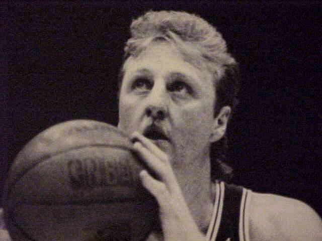 WIREPHOTO: Larry Bird - [02/15/87] 'Looking For Points' (Celtics) Basketball cards value