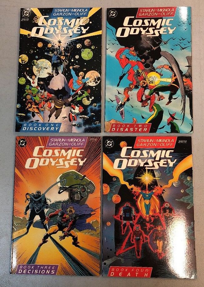  Comic: COSMIC ODYSSEY - COMPLETE SET (#1-#4, 1988) Baseball cards value