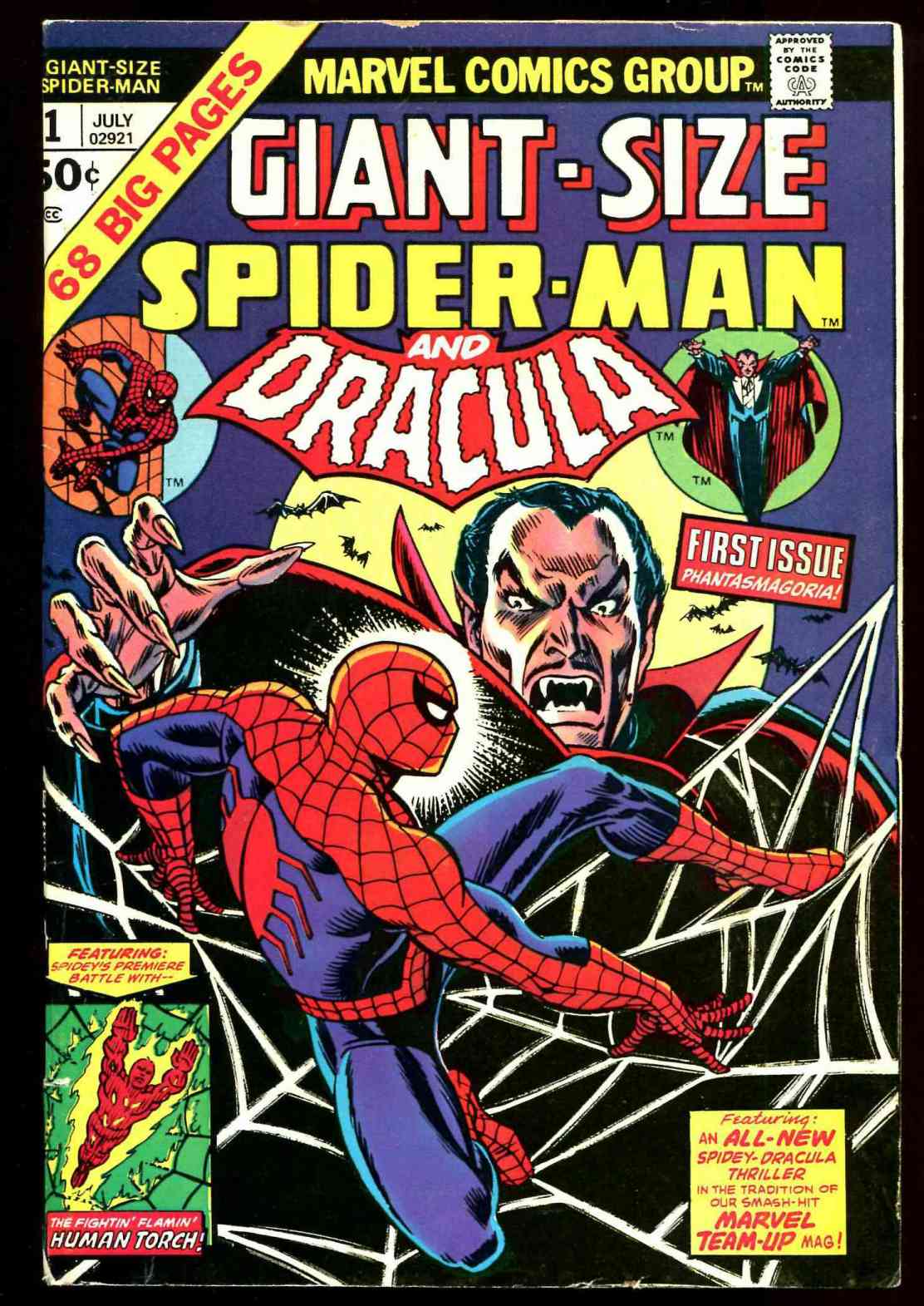  Comic: SPIDER-MAN and Dracula - GIANT SIZED ANNUAL #1 (1974) Baseball cards value