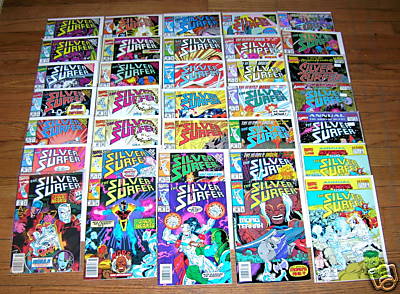  Comic: SILVER SURFER - LOT/RUN #17-#27 + #36 + Annual #2 (13 COMICS) Baseball cards value