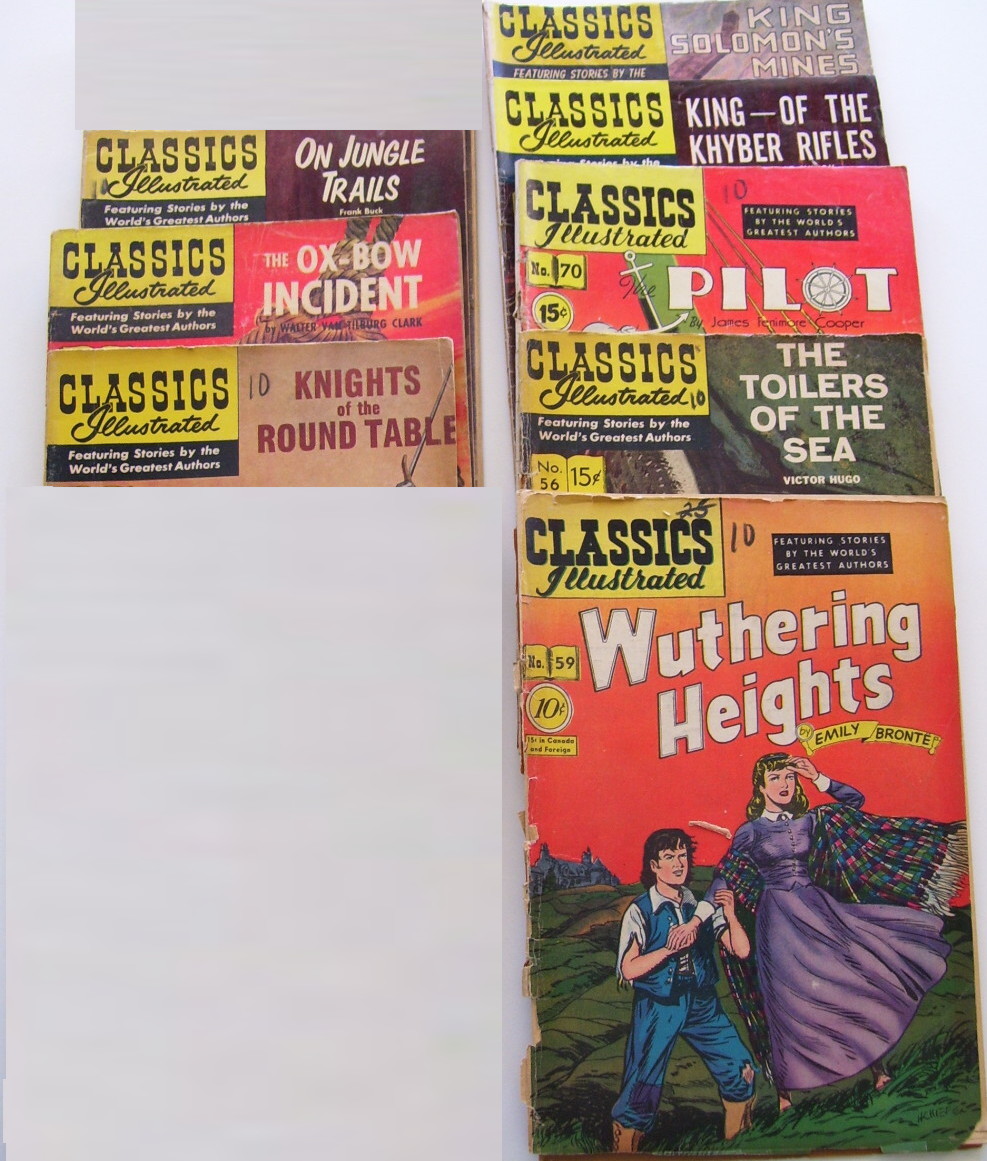  CLASSICS ILLUSTRATED - Lot [#a] (10) diff. [#56...#140] (1949-1963) Baseball cards value