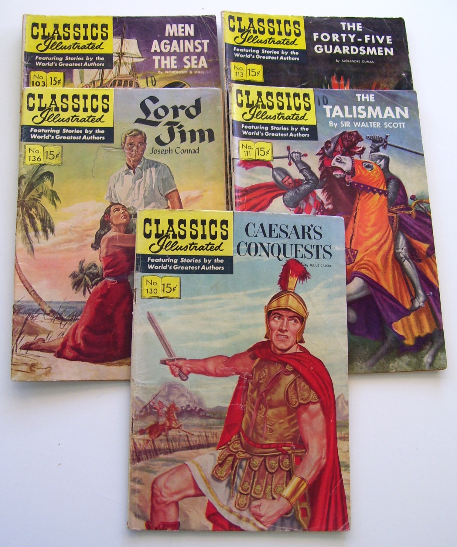  CLASSICS ILLUSTRATED - Lot [#d] (6) ORIGINAL FIRST PRINTS ! [#54..#136] Baseball cards value