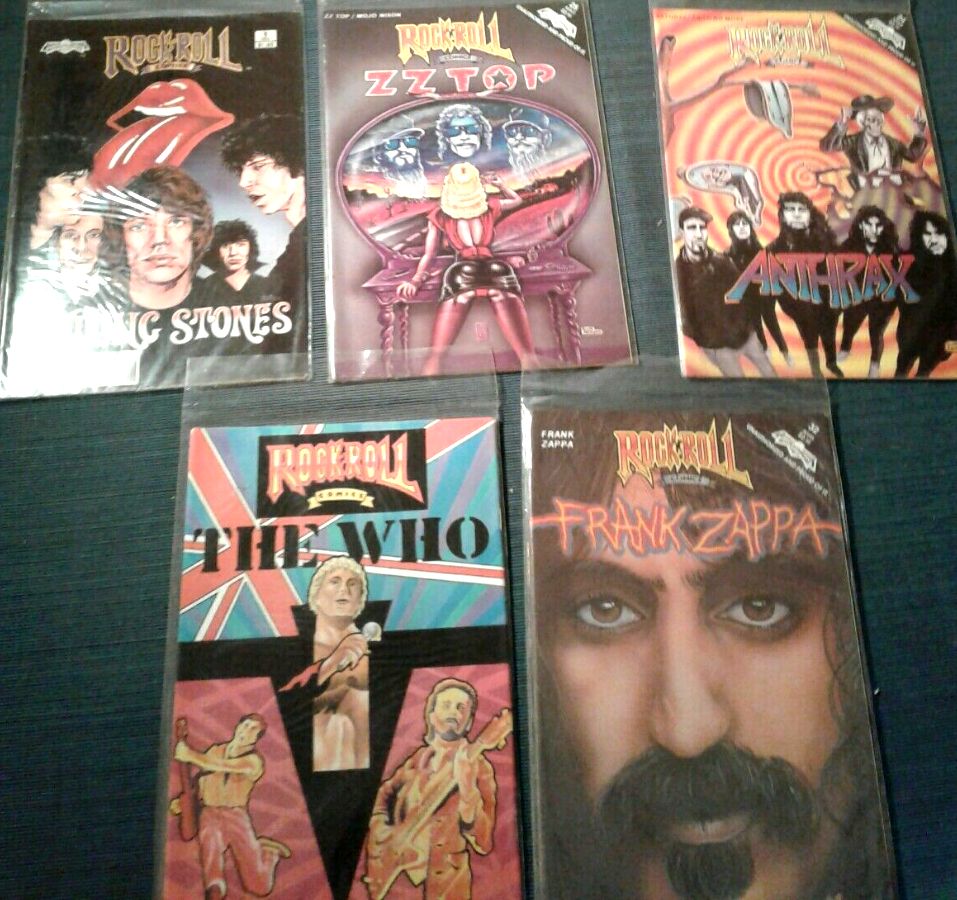  Comic: Rock Roll Comics  - Lot of (6) w/The Who, Mettalica ... Baseball cards value