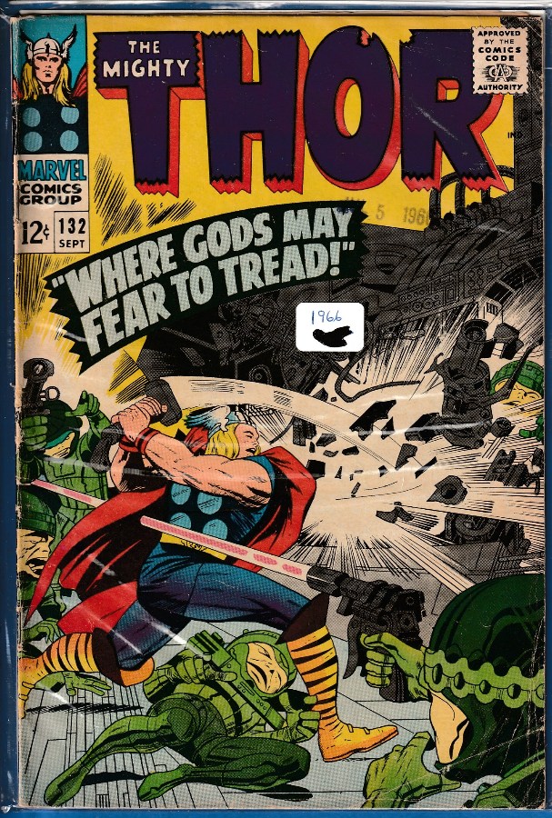  Comic: THOR #132 'Where Gods May Fear to Tread' (1966) Baseball cards value