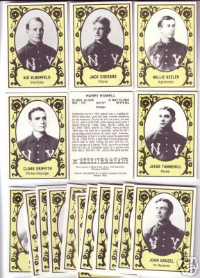  1980 '1903 NY Highlanders' - COMPLETE SET (17 cards) Baseball cards value