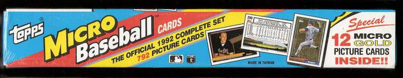  1992 Topps Micro - FACTORY SEALED SET (792 cards + 12 GOLD INSERT CARDS) Baseball cards value