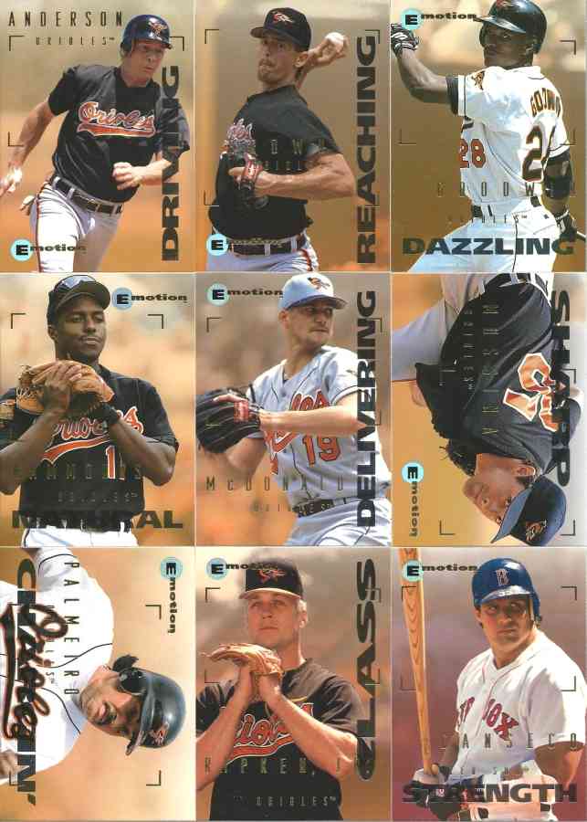  1995 Emotion - COMPLETE SET (200 cards) Baseball cards value