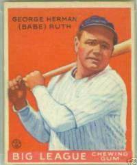 1933 Goudey Baseball card front
