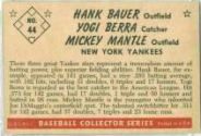 1953 Bowman Color Baseball card back