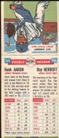 1955 Topps DoubleHeaders Baseball card back